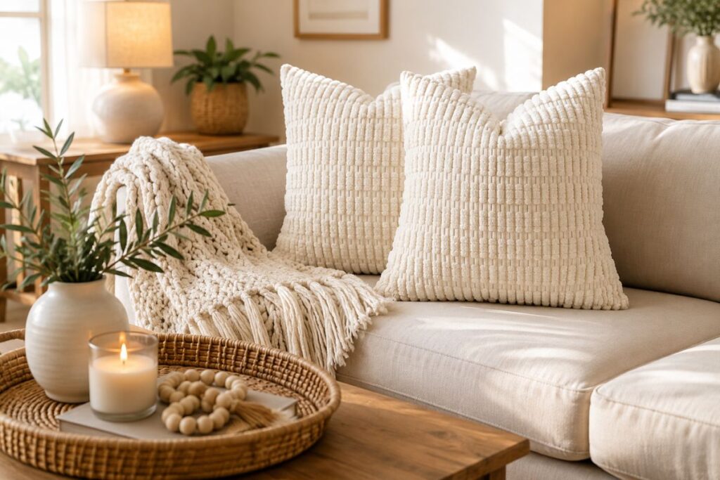 7 Cozy Home Decor Ideas That Make Any Living Room Feel Warm and Inviting decorative pillows