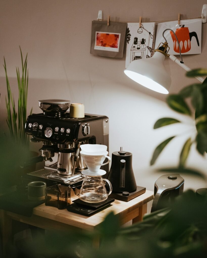 Styled home coffee bar corner